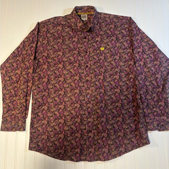 Cinch men’s pearl snap wester long sleeve shirt size M - Picture 1 of 9